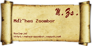 Méhes Zsombor névjegykártya